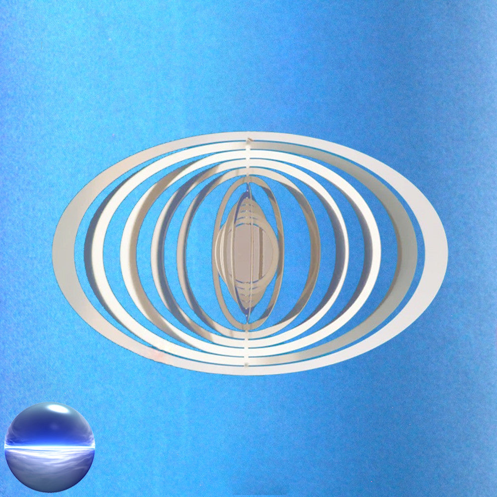 Windspiel Edelstahl - Spirale Oval | rostfreier Edelstahl