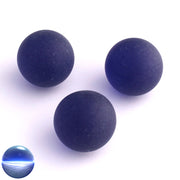 Glasmurmeln - gefrostet dunkelblau 25mm | mit mattem Eiseffekt