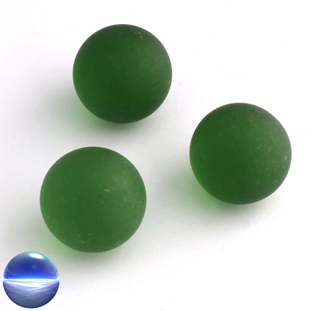 Glasmurmeln - gefrostet grün 25mm | mit mattem Eiseffekt