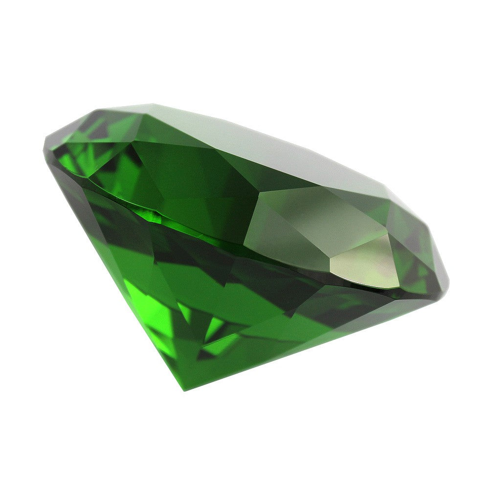 Glasdiamant B - grün 80mm | mit 56 Facetten geschliffen