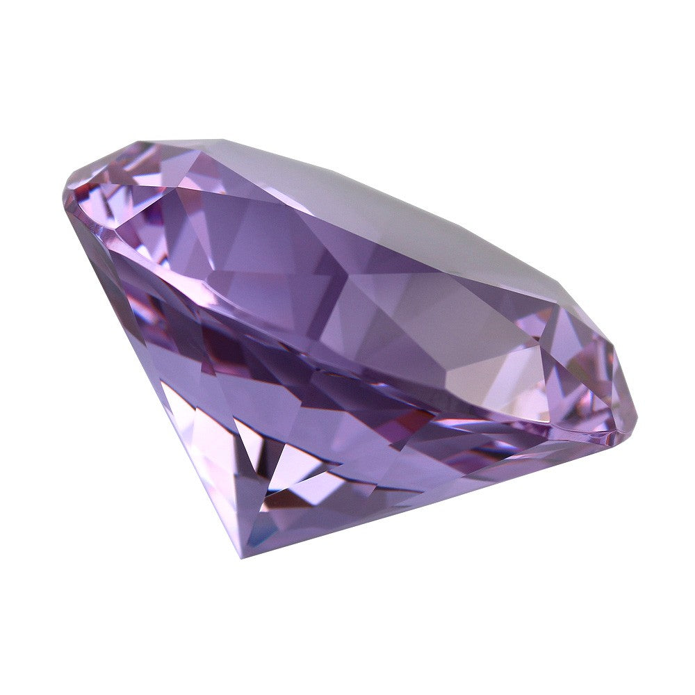 Glasdiamant B - lila 100mm | mit 56 Facetten geschliffen