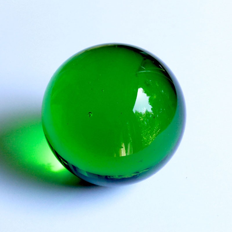 Glaskugel - grün 40 mm | durchgefärbt und handgemacht