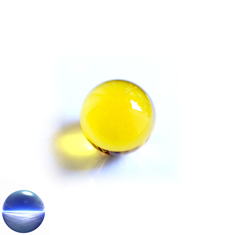 Kristallglaskugel gelb 40 mm | optisch rein und ohne Schlieren