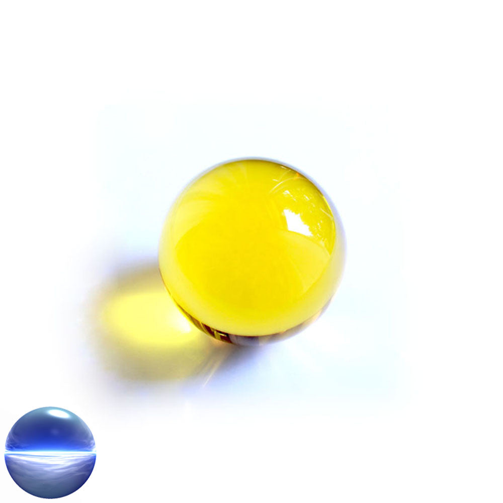 Kristallglaskugel gelb 50 mm | optisch rein und ohne Schlieren