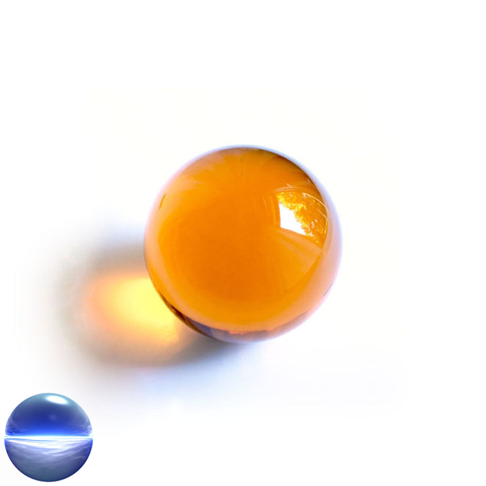 Kristallglaskugel orange-amber 60 mm | optisch rein und ohne Schlieren