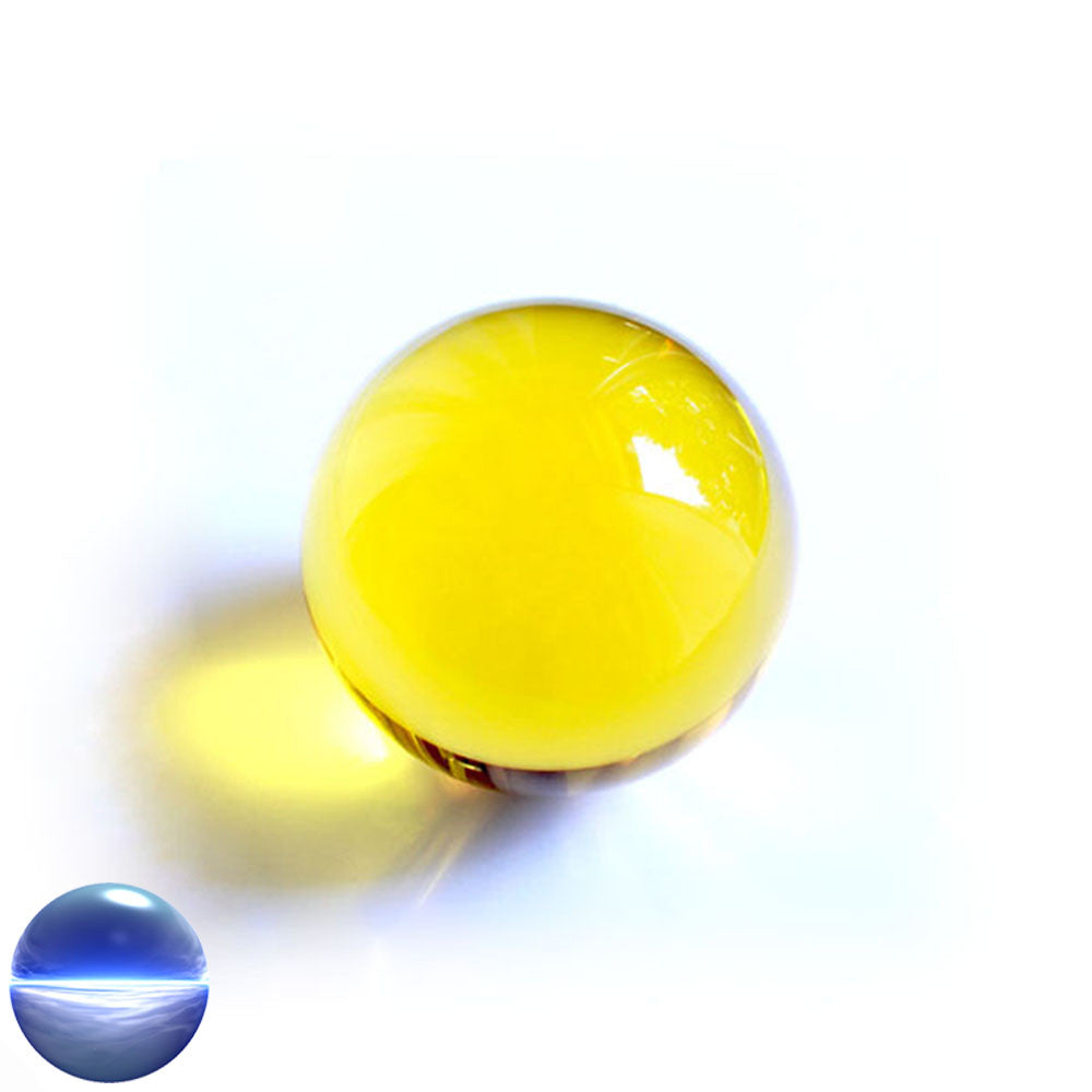 Kristallglaskugel gelb | optisch rein und ohne Schlieren