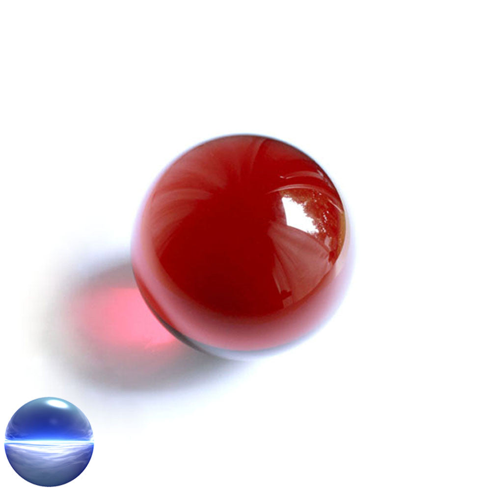 Kristallglaskugel rot 70 mm| optisch rein und ohne Schlieren