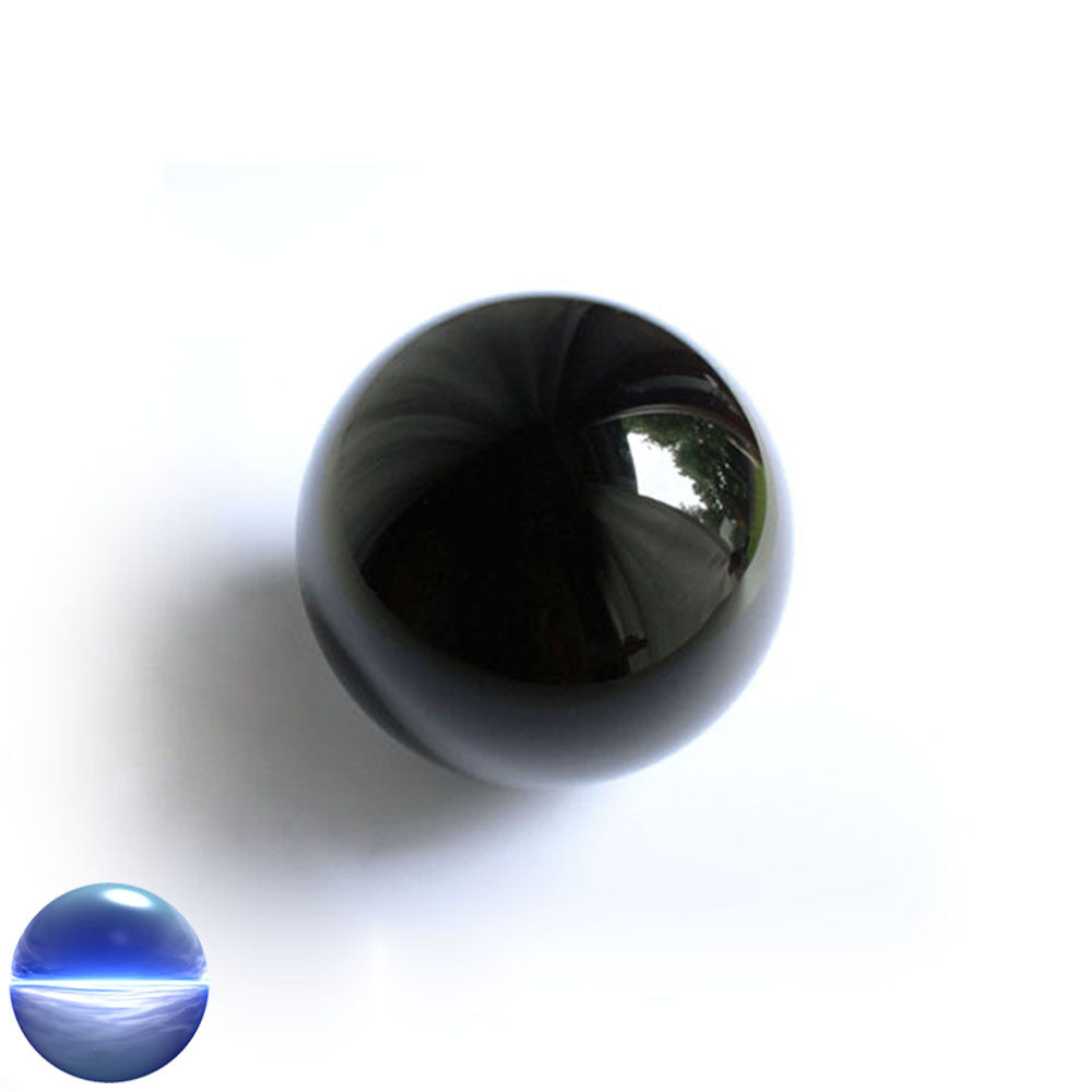 Kristallkugel Glas - schwarz opak 70 mm