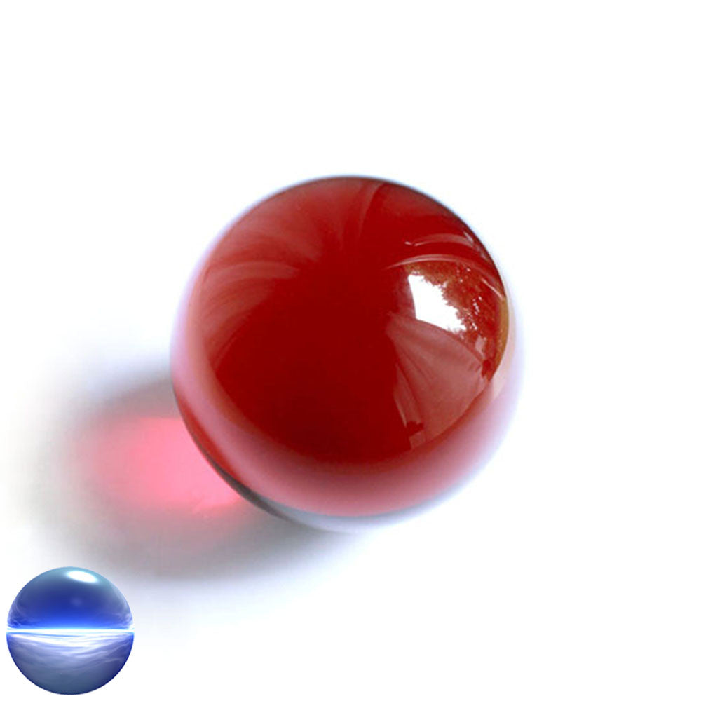 Kristallglaskugel rot 80 mm| optisch rein und ohne Schlieren