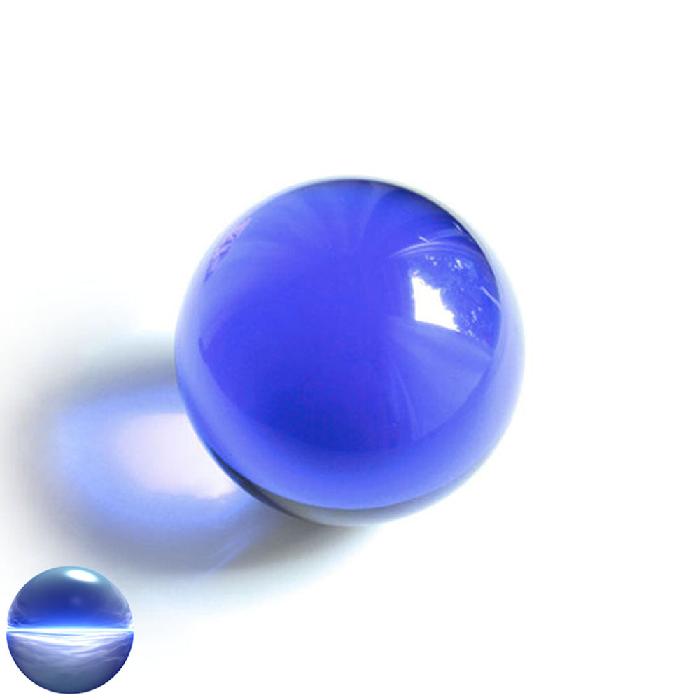 Kristallglaskugel dunkelblau 80 mm | optisch rein und ohne Schlieren