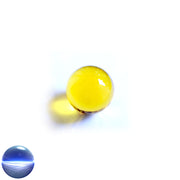 Kristallglaskugel gelb  30 mm | optisch rein und ohne Schlieren