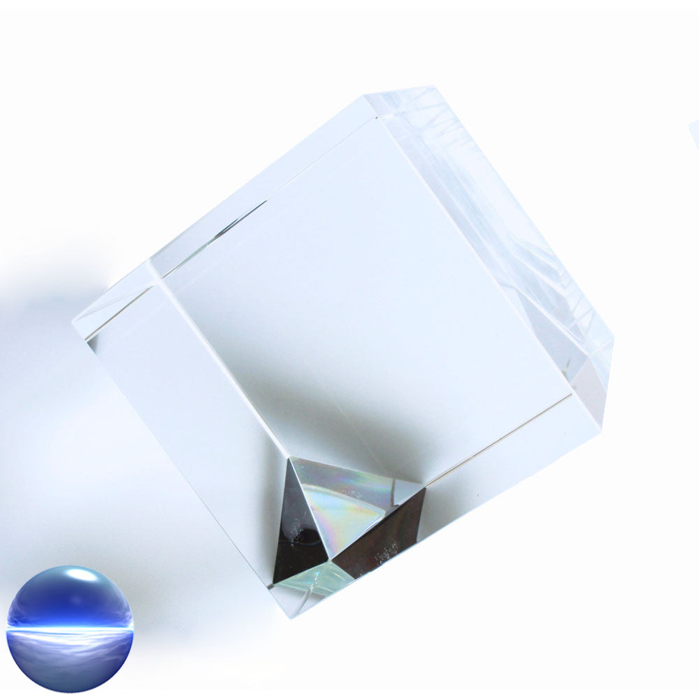 Kristallglaswürfel mit Standfläche - 14cm | optisch rein