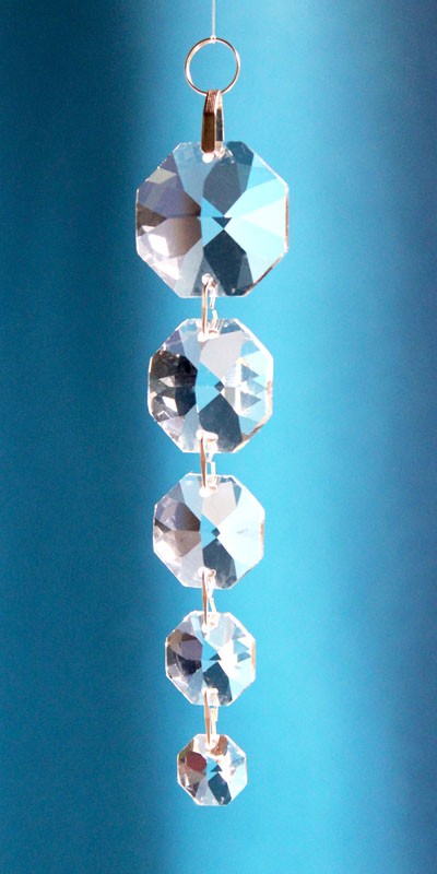 Regenbogen Cascade - Achteck | facettiert geschliffen