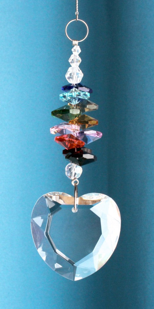 Cascade Kristallglas bunt - Herz | facettiert geschliffen