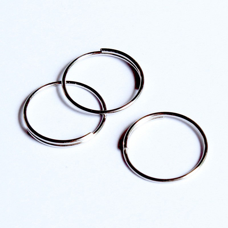 Spaltringe - Messing-verchromt 9 mm | zum Verbinden von Glassteinen