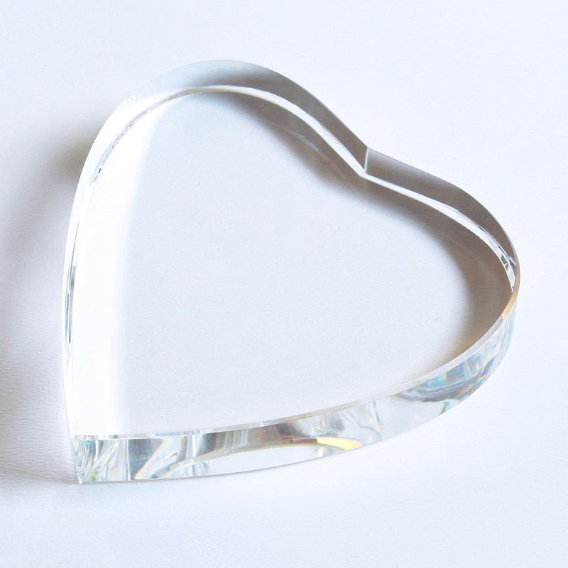 Kristallglasherz klar 80 x 80 x 15 mm