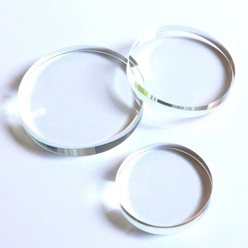 Kristallglasscheibe - rund klar