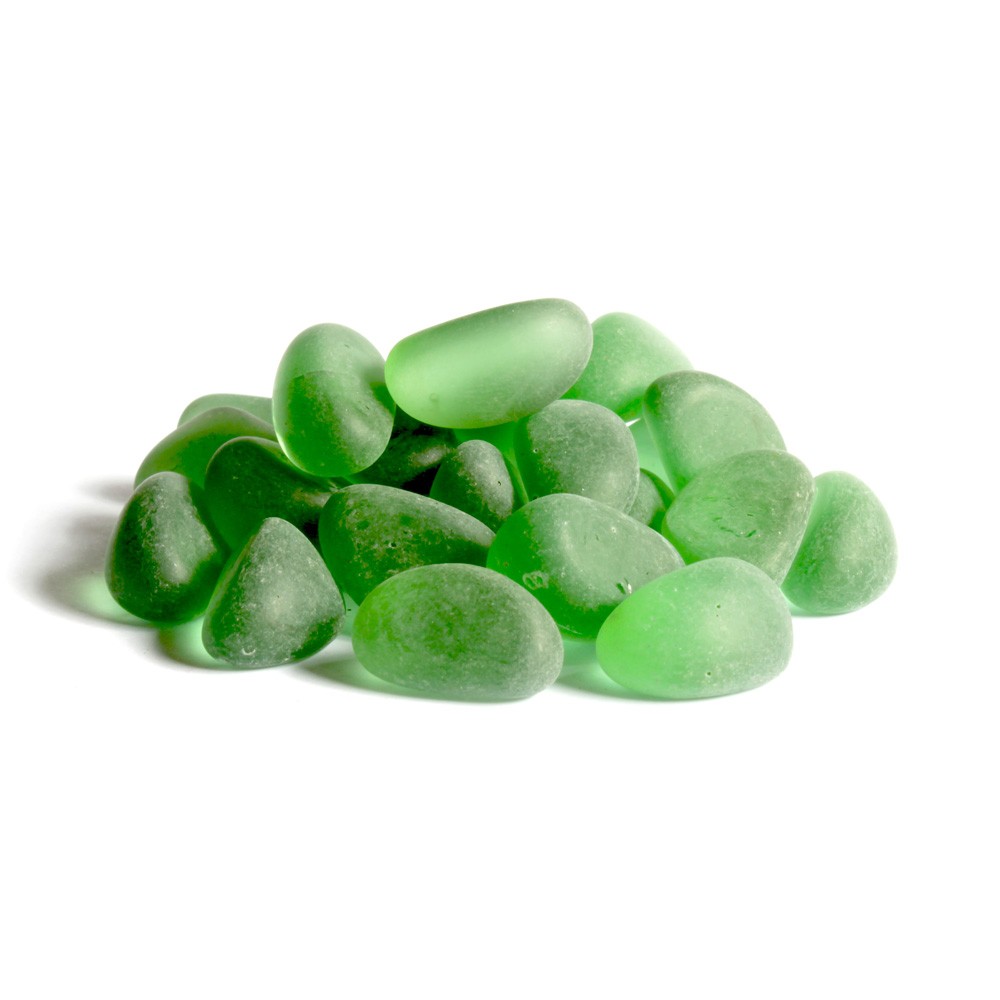 Glaskiesel Wedges 20-24mm grün gefrostet