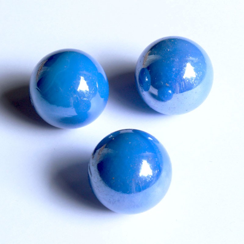 Glasmurmeln - blau opak 25mm | lichtundurchlässig