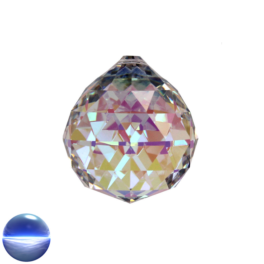 Glaskristall B - Kugel Dreieck irisierend 40mm