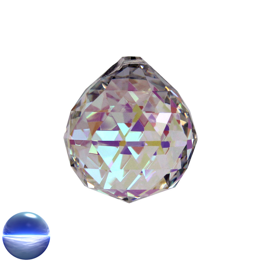 Glaskristall B - Kugel Dreieck irisierend 40mm
