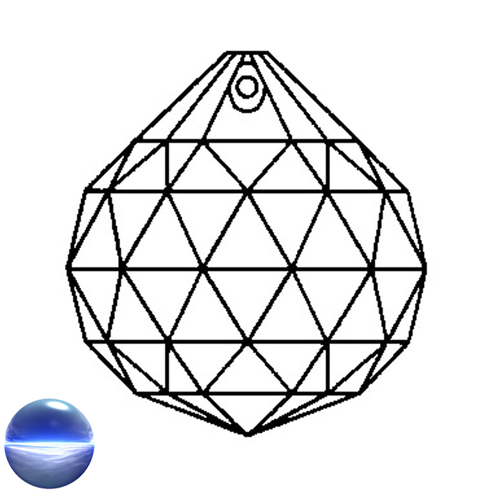 Glaskristall B - Kugel Dreieck 80mm