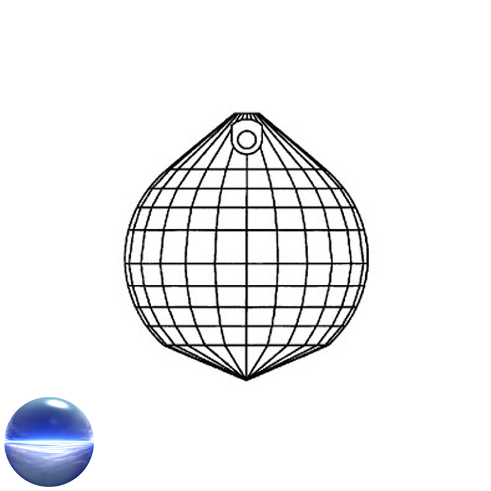 Glaskristall B - Kugel Quadrat 40mm