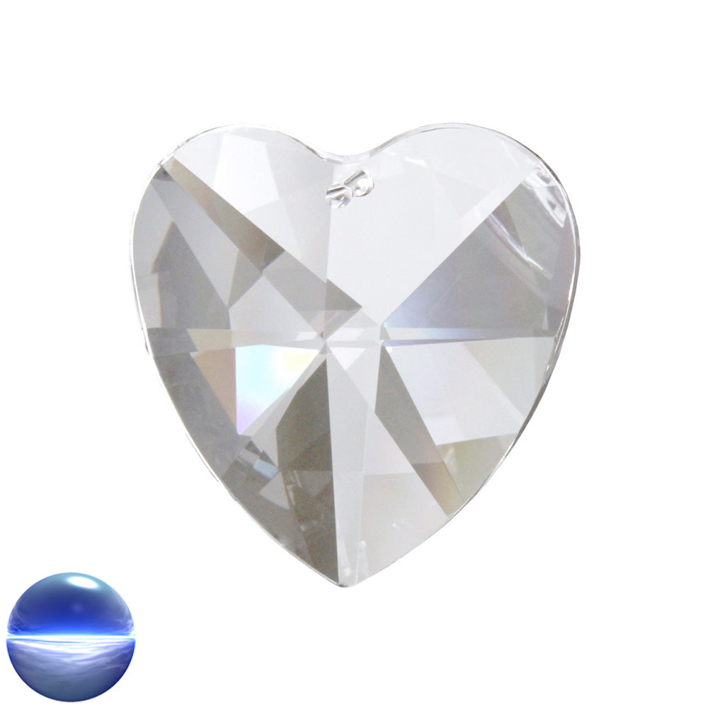 Regenbogen-Kristall - Herz 40mm | facettiert geschliffen