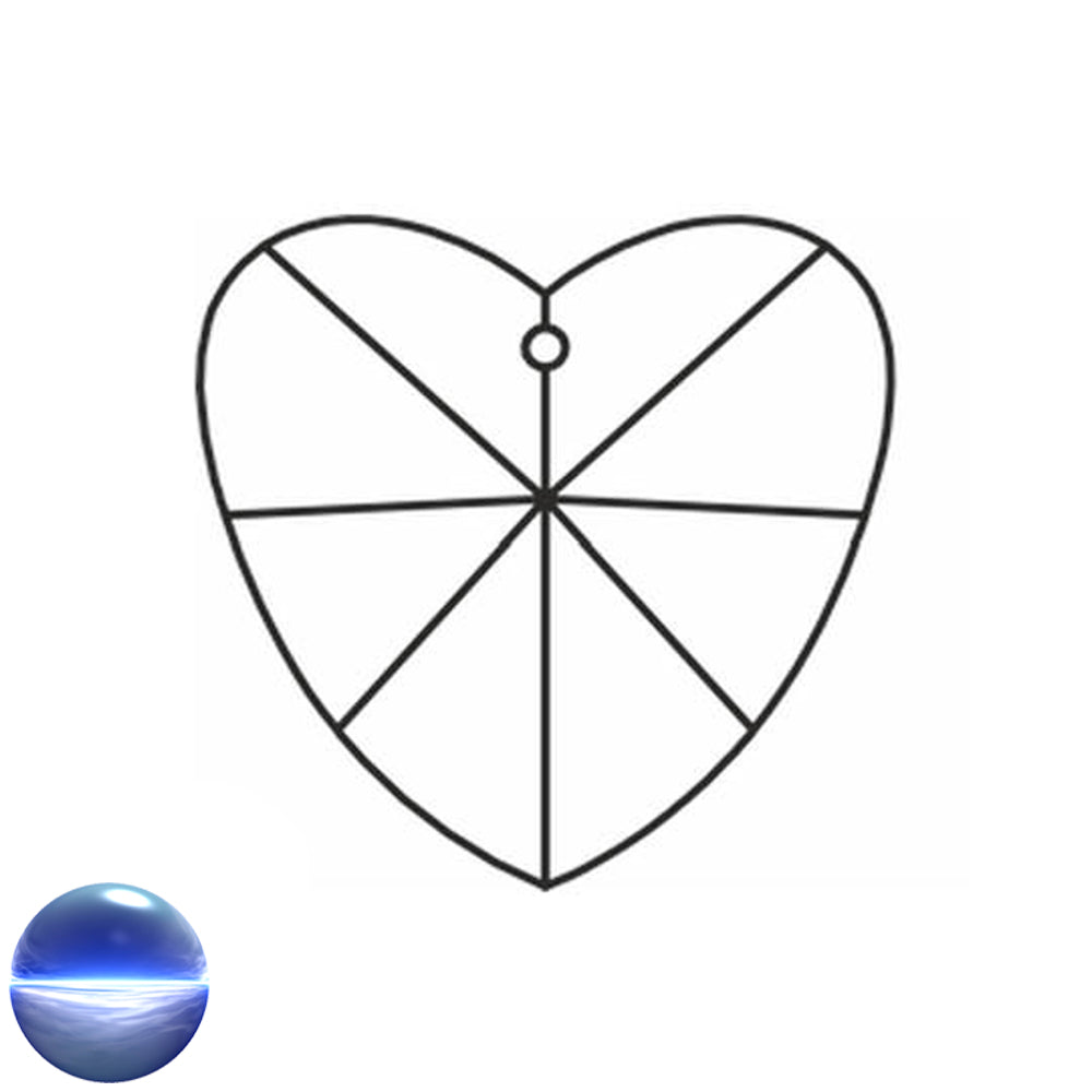 Glaskristall B - Herz 28mm