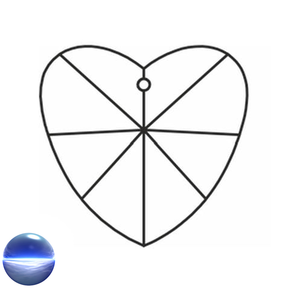 Glaskristall B - Herz 40mm