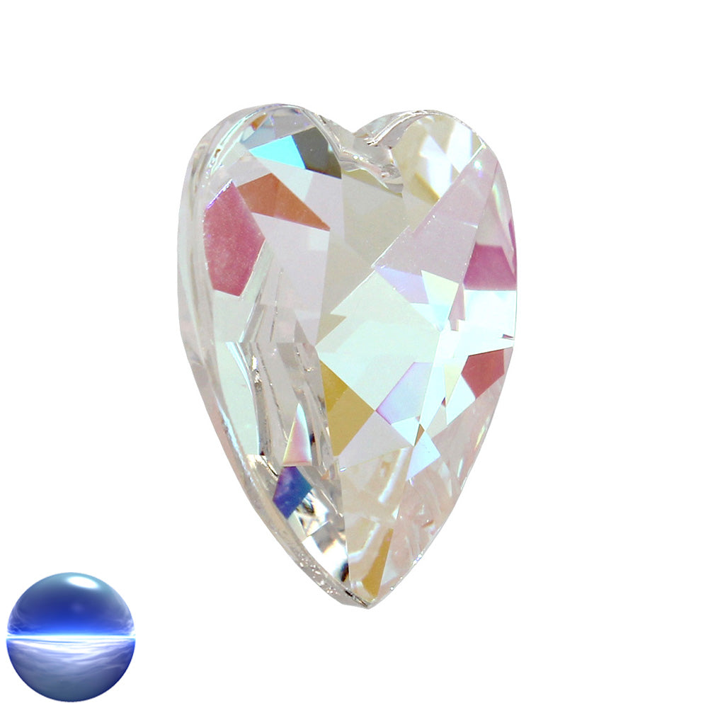 Glaskristall B - Herz 40mm irisierend