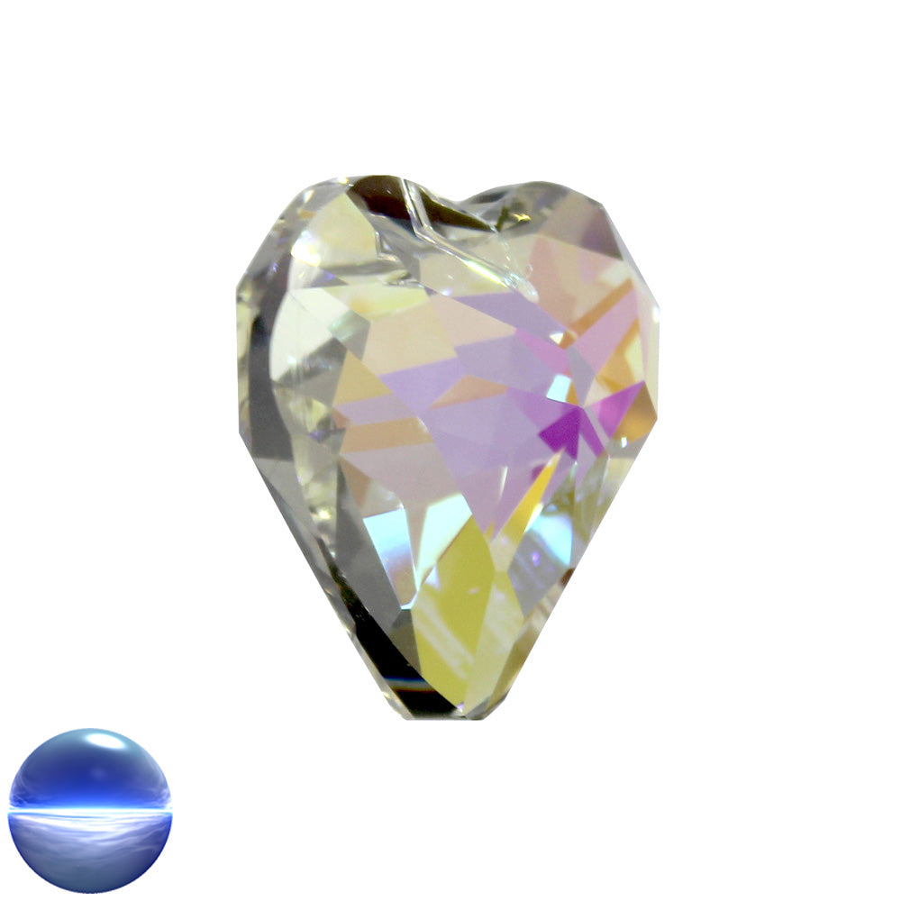 Glaskristall A - Herz irisierend 30mm