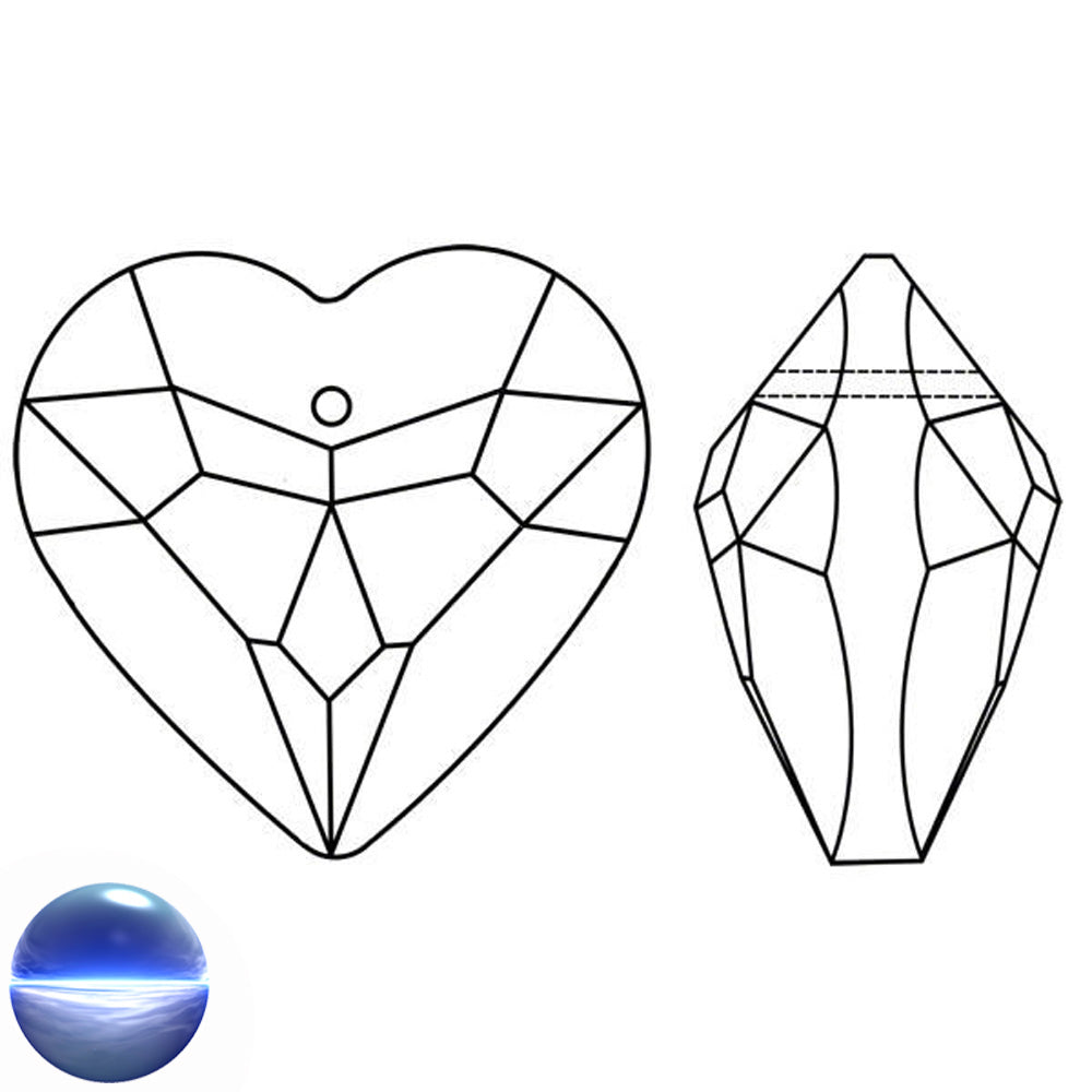 Glaskristall A - Herz 45mm