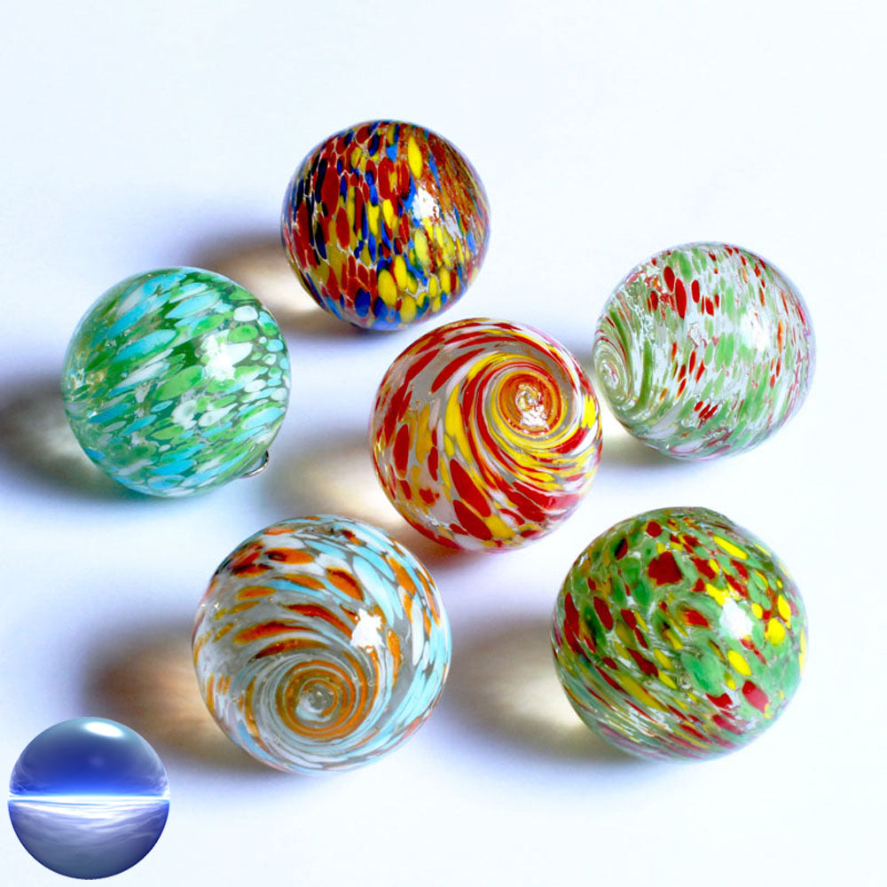 Glasmurmeln - Streifenoptik 40mm