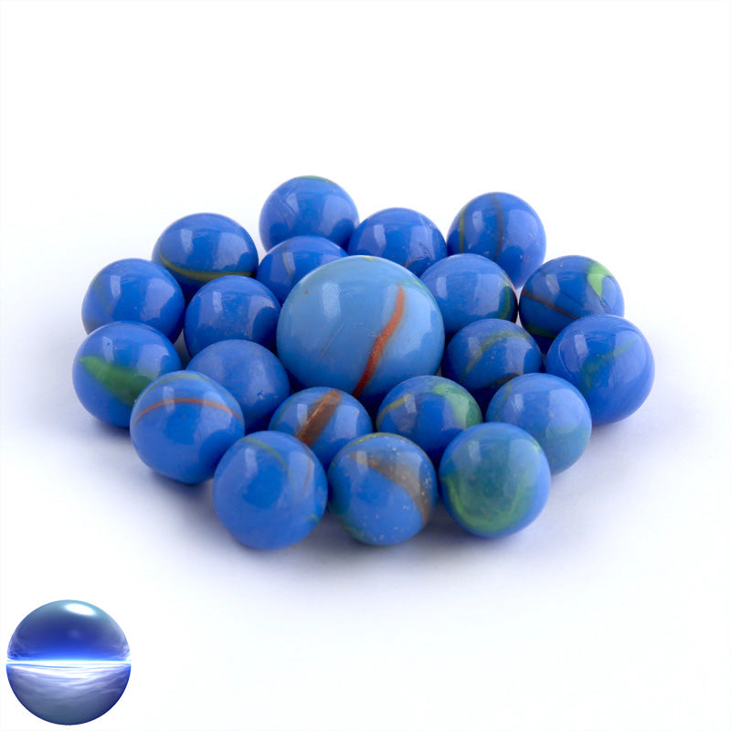 Glasmurmeln - blau opak
