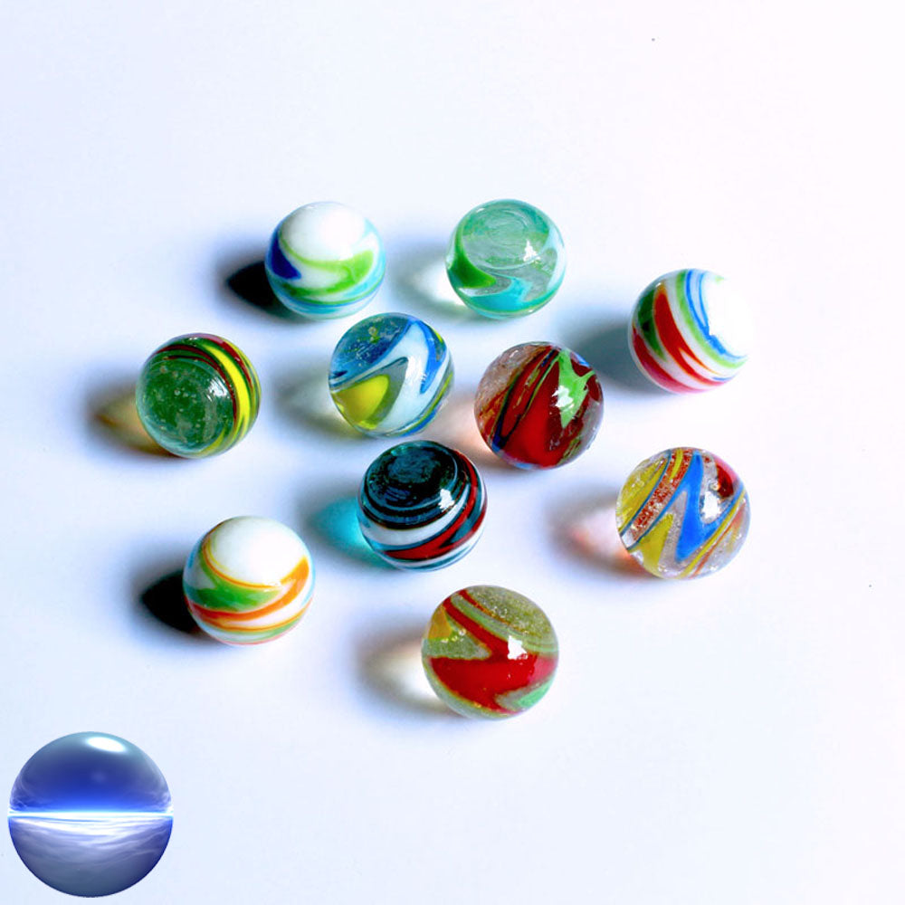 Glasmurmeln - Schlieren in Kugelbox 20mm