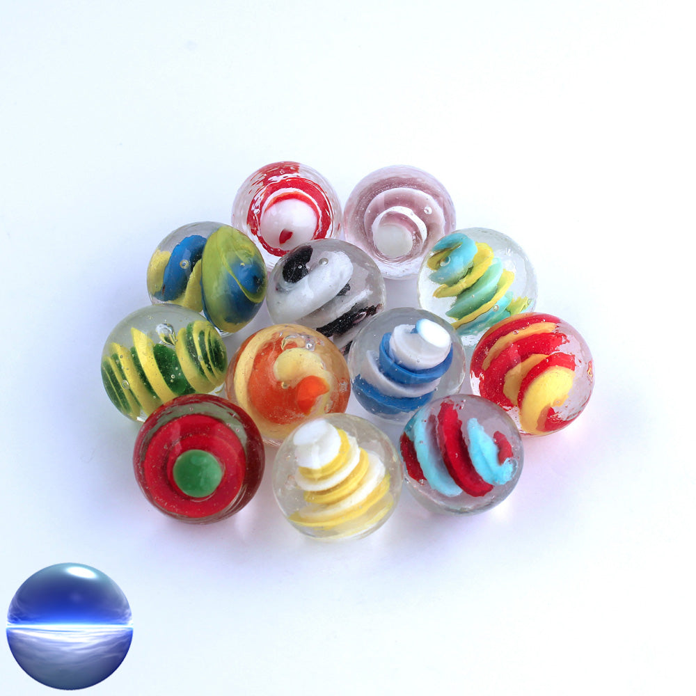 Glasmurmeln - Spiralen 25mm