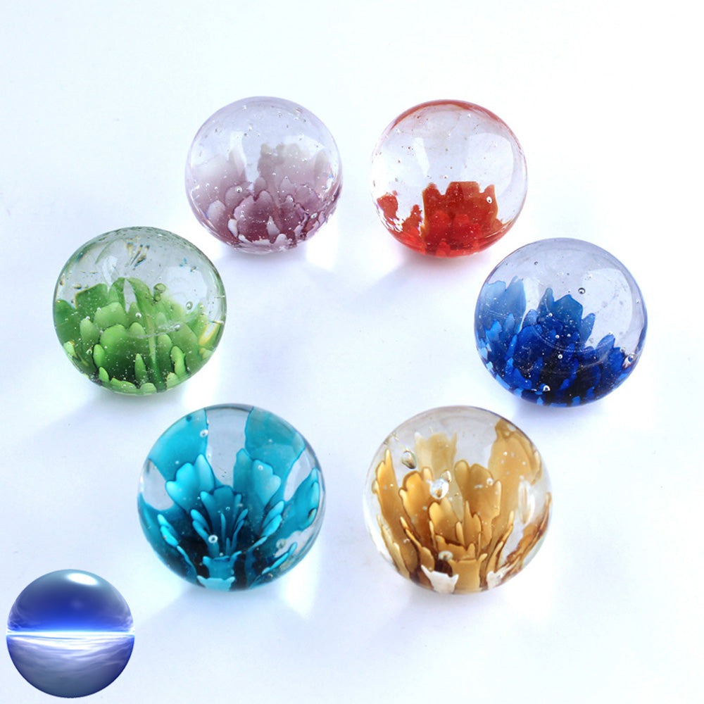 Glasmurmeln - Blumen 3D 35mm