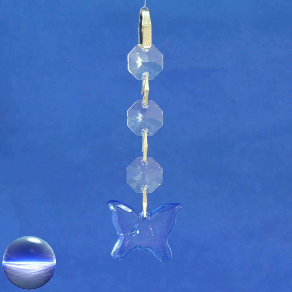 Glas-Hänger - Schmetterling blau