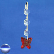 Glas-Hänger - Schmetterling rot