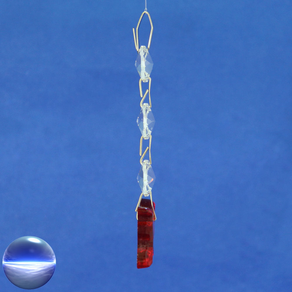 Glas-Hänger - Schmetterling rot