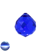 Glaskristall C - Kugel Dreieck 30mm blau