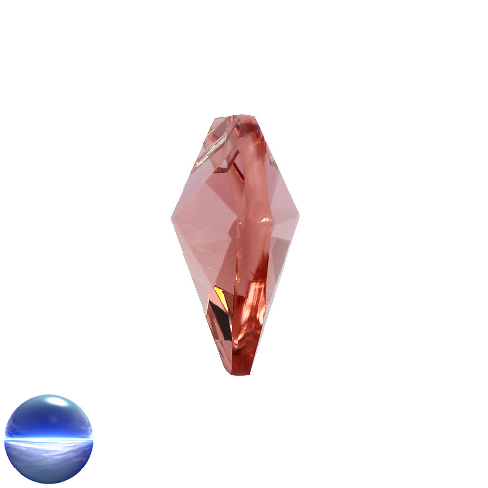 Glaskristall B - Herz 40mm altrosa