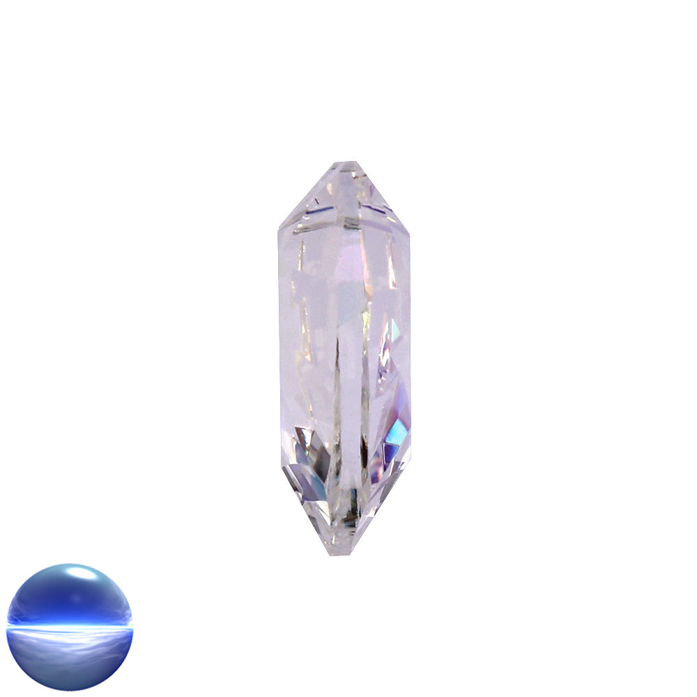 Glaskristall B - Herz Flach 28mm irisierend