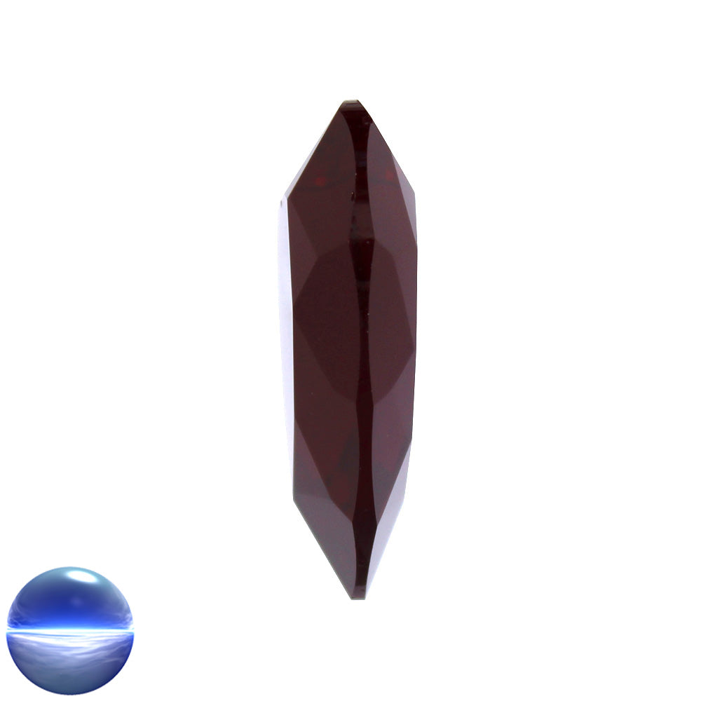 Glaskristall B - Herz flach 40mm rot