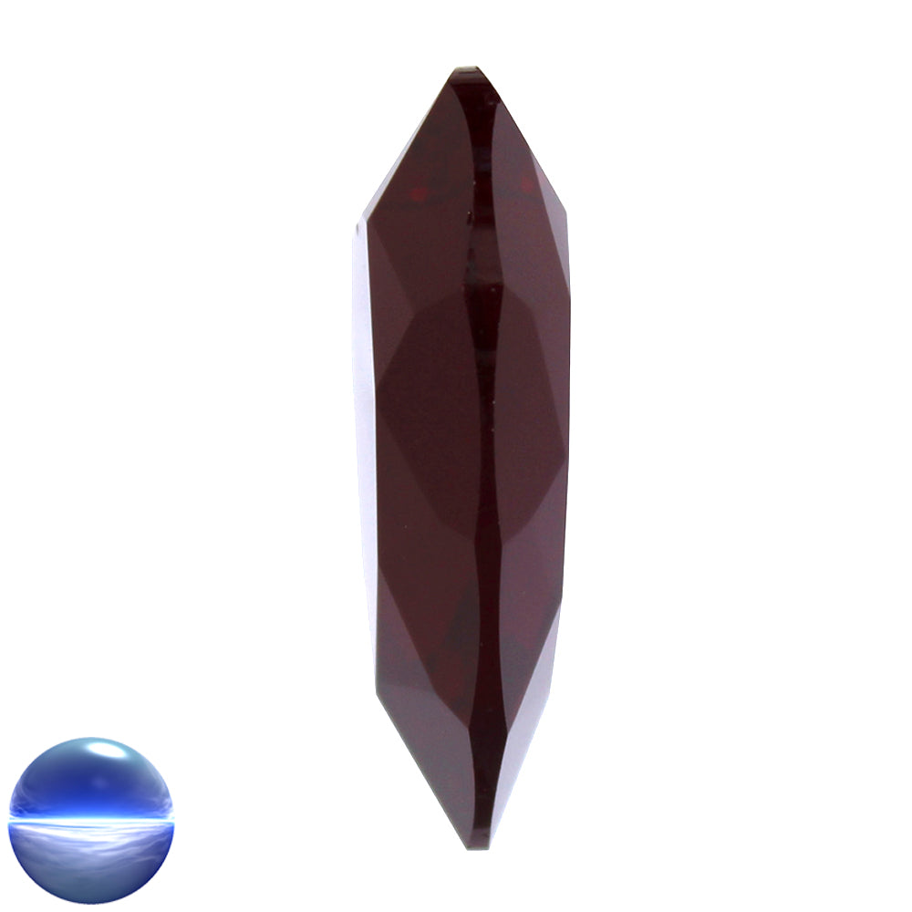 Glaskristall B - Herz flach 50mm rot