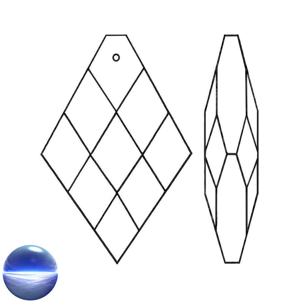 Glaskristall B - Raute 63mm
