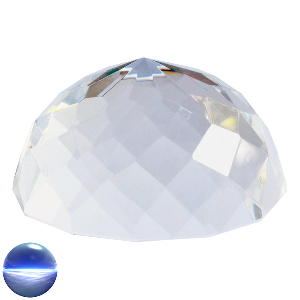 Glaskristall Halb-Kugel - Rauten 100mm