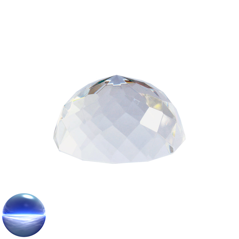 Glaskristall Halb-Kugel - Rauten 60mm