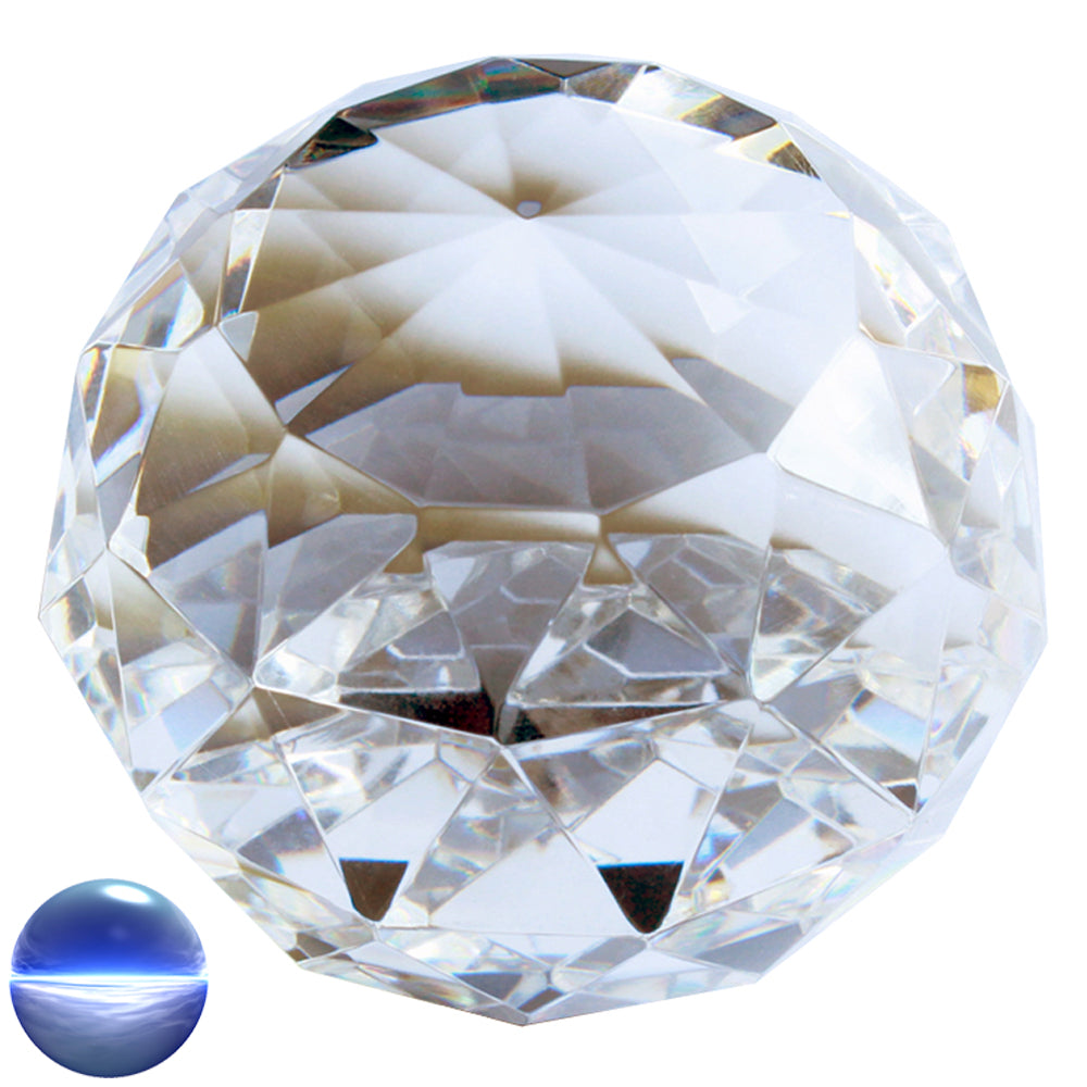 Glaskristall Kugel Standfläche - Dreieck 100mm